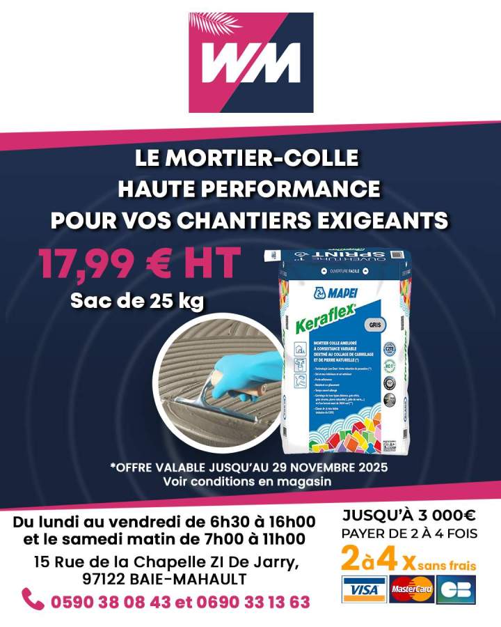 PROMO  colle à carrelage Keraflex gris